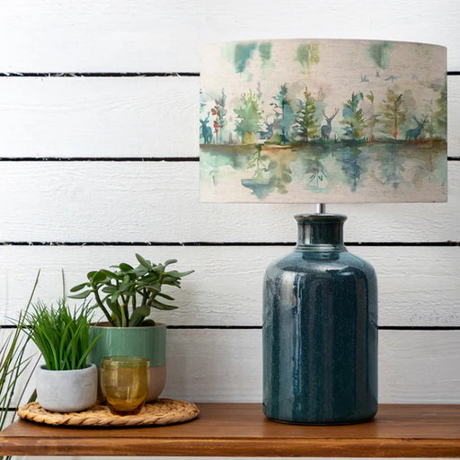 Wilderness Eva & Elspeth Complete Table Lamp Aqua/Topaz