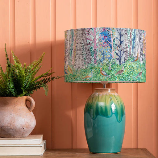 Whimsical Tale Eva & Eucalypt Complete Table Lamp Aqua/Dawn