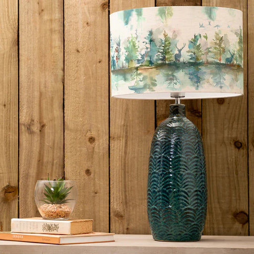 Wilderness Eva & Jadis Complete Table Lamp Aqua/Topaz