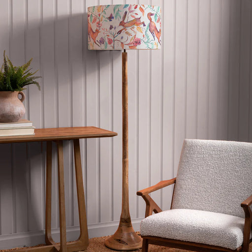 Leaping Into The Fauna Eva & Kinross Complete Floor Lamp Mango/Linen