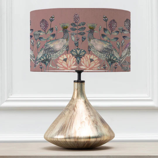 Ahura Eva & Luna Complete Table Lamp Glass/Mauve