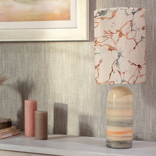 Carrara Anna & Ocefina Complete Table Lamp Sandstone/Rosewater