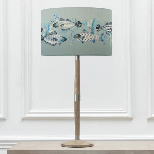 Barbeau Eva & Solensis Complete Table Lamp Grey/Seafoam