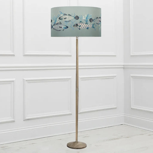 Barbeau Eva & Solensis Complete Floor Lamp Grey/Seafoam