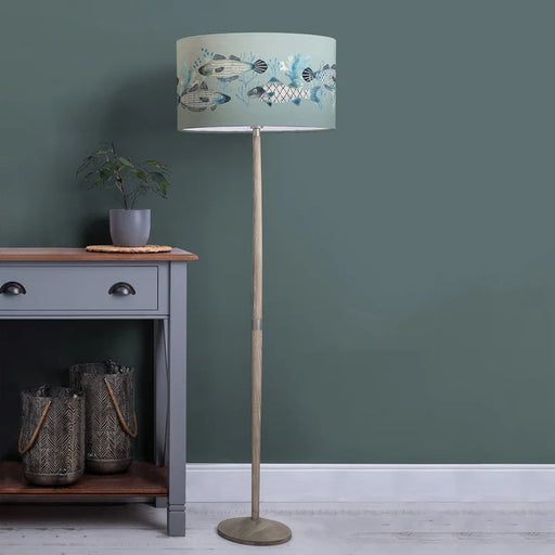 Barbeau Eva & Solensis Complete Floor Lamp Grey/Seafoam