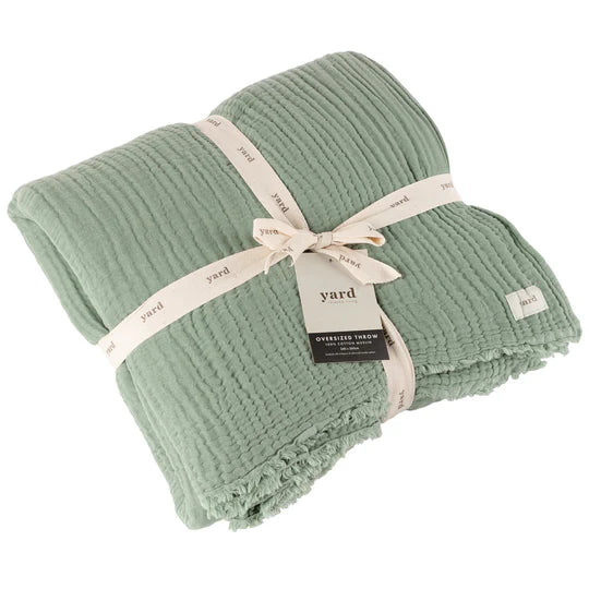 Oversized Eucalyptus Muslin Cotton Throw