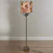 Kyoto Blossom Bamboo Base Floor Lamp with Floral Shade