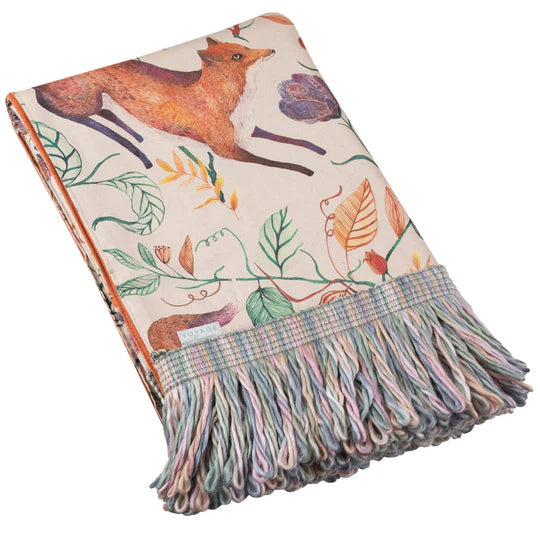 Leaping Into The Fauna Throw, Printed, Linen, Multicoloured