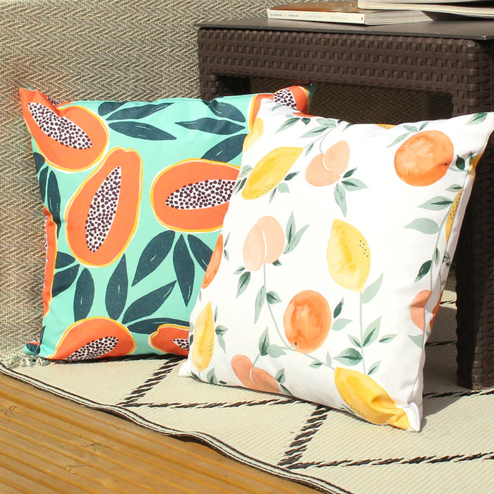 Waterproof Outdoor Cushion, Les Fruits Design, Multi