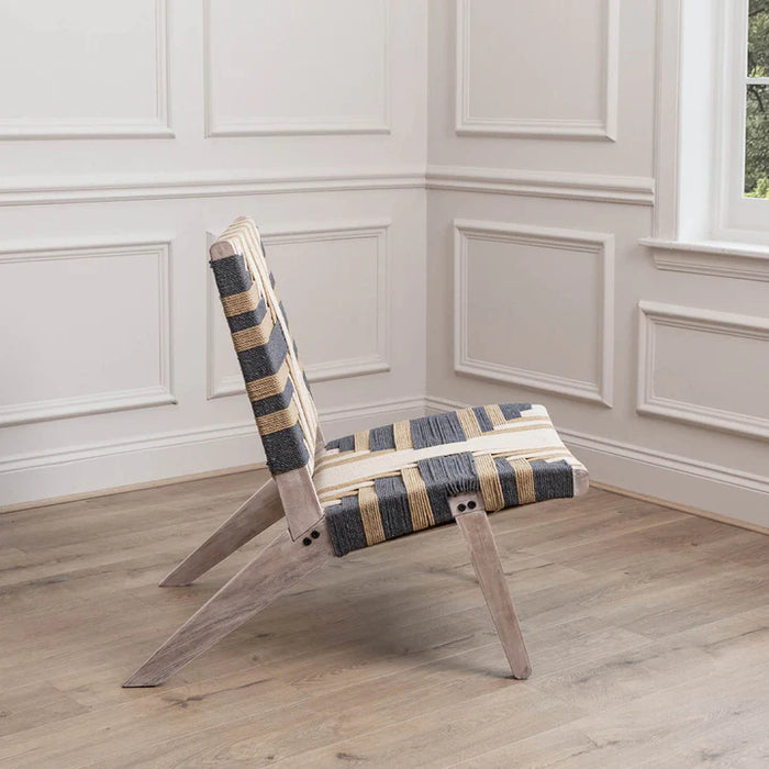 Manali Mango Wood Chair in Greywash - 84cm