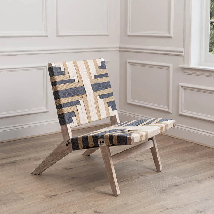 Manali Mango Wood Chair in Greywash - 84cm