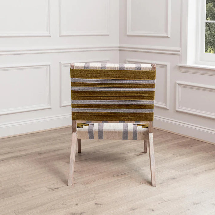 Manali Mango Wood Chair in Mustard - 84cm