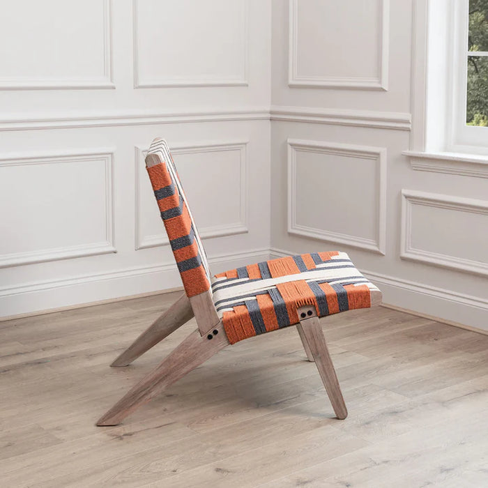 Manali Mango Wood Chair in Orange - 84cm