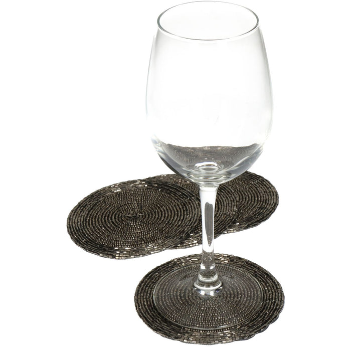 Coaster Beads Glass Smoke BOX/4