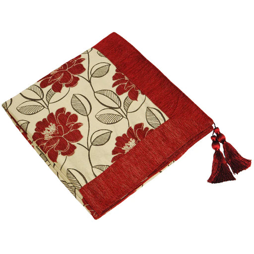 Mayflower Jacquard Throw, Floral, Red