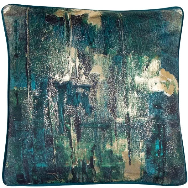 Malini Lush Emerald Green Cushion with Gold Foil – 45x45cm