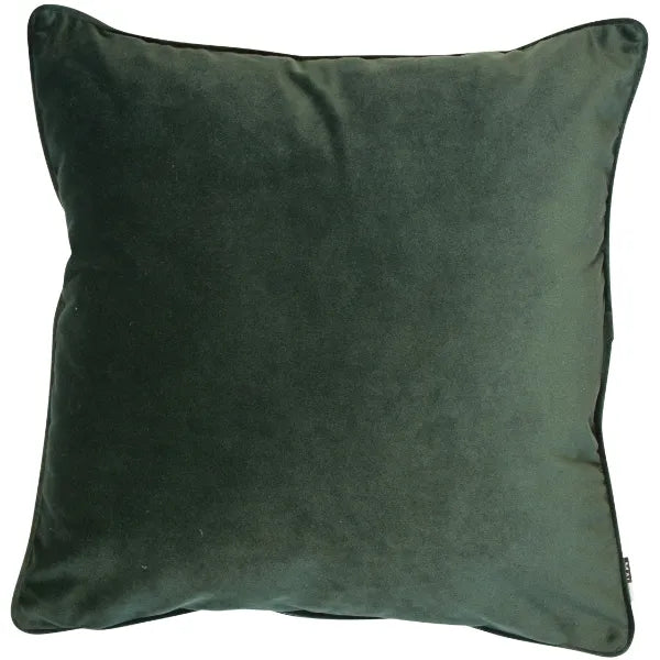 Malini Large Luxe Pine Green Velvet Cushion – 50x50cm