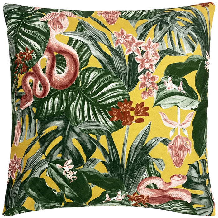 Waterproof Outdoor Cushion, Medinilla Design, Mustard, Sage