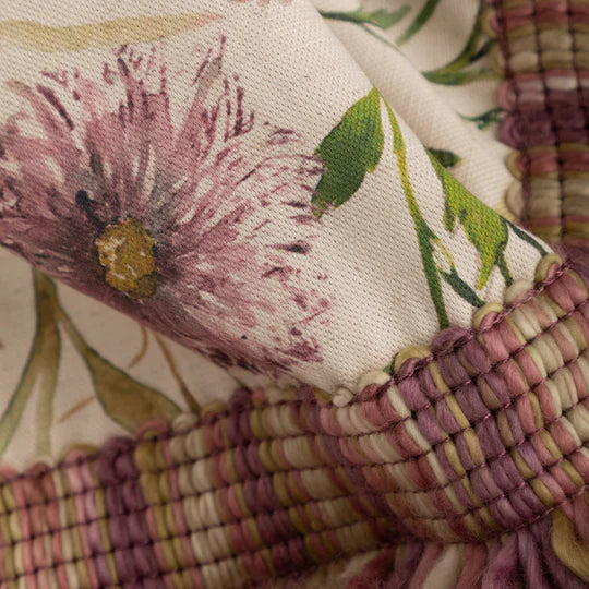 Medmerry Printed Fringe Throw, Floral, Multicoloured, Blossom ( Due Back In 29/11/2024 )