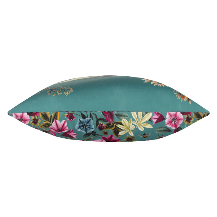 Waterproof Outdoor Cushion, Midnight Garden Bee Design, Teal ( Due Back In 24/03/2025 )