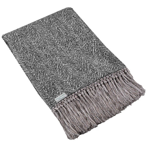 Oryx Woven Throw, Plain, Grey, Charcoal