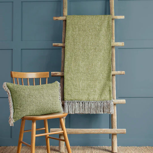 Oryx Woven Throw, Textured, Green, Meadow