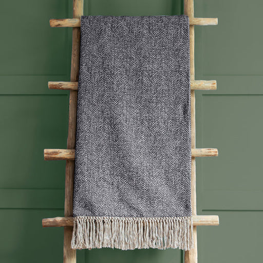 Oryx Woven Throw, Textured, Grey, Slate