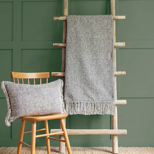 Oryx Woven Throw, Textured, Grey, Slate