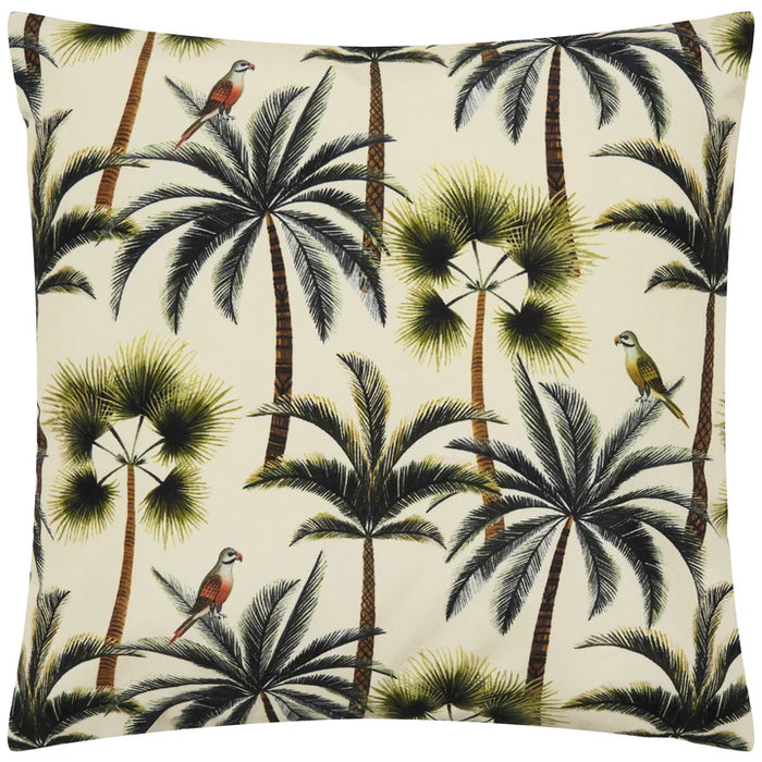 Waterproof Outdoor Cushion, Palms Design, Forest, Ochre