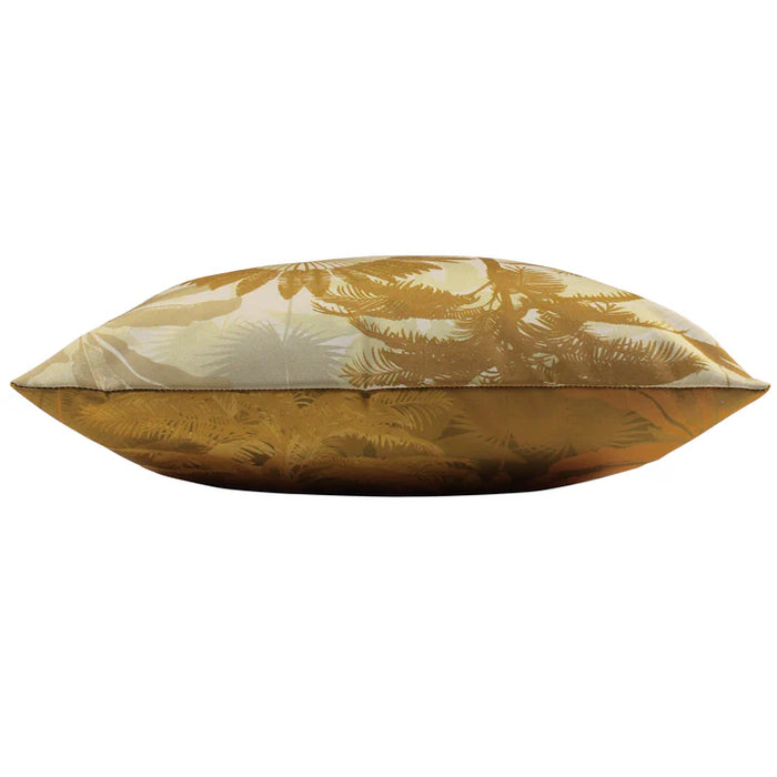 Waterproof Outdoor Cushion, Palms Design, Forest, Ochre