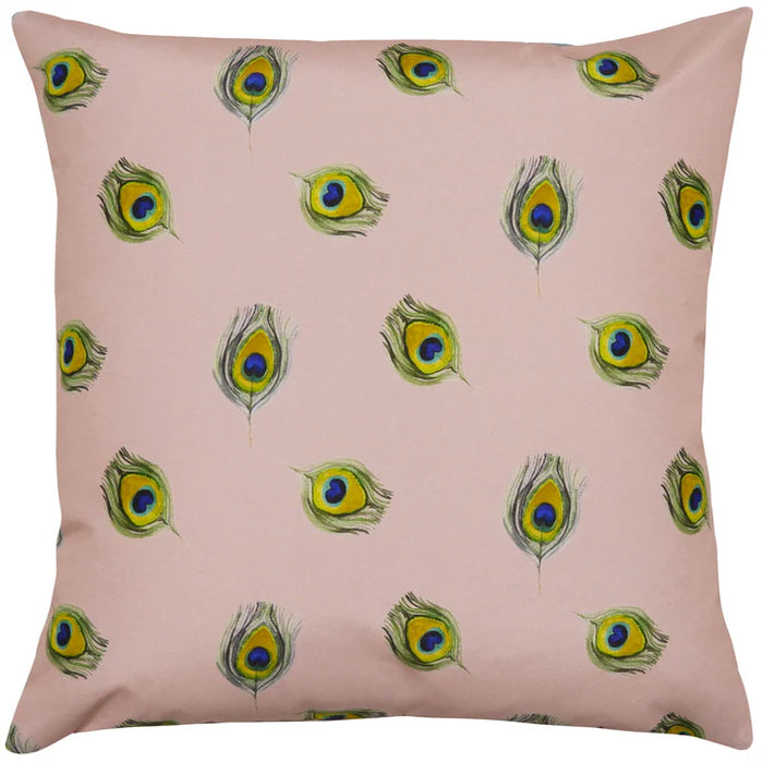 Waterproof Outdoor Cushion, Peacock Design, Multicoloured