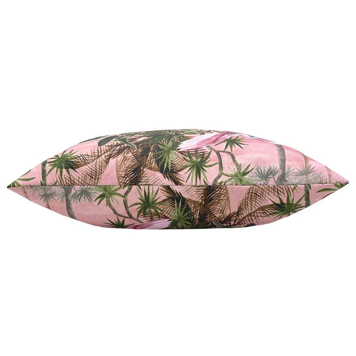 Waterproof Outdoor Cushion, Platalea Design, Blush, Bottle Green