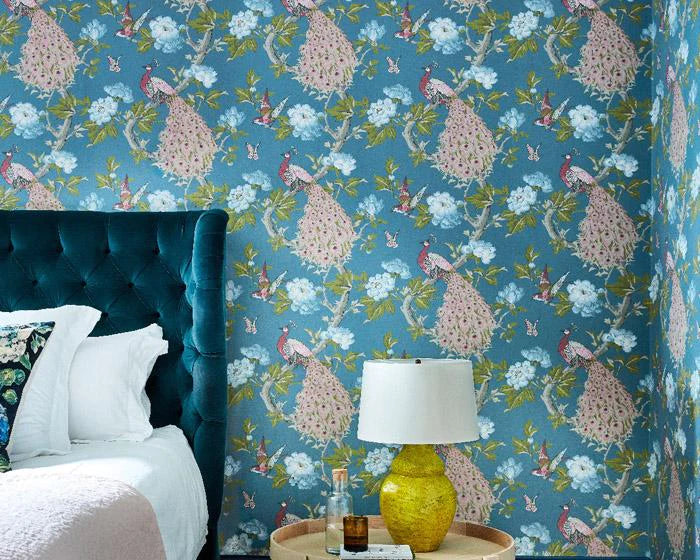 Little Greene Wallpaper - Pavona Skye