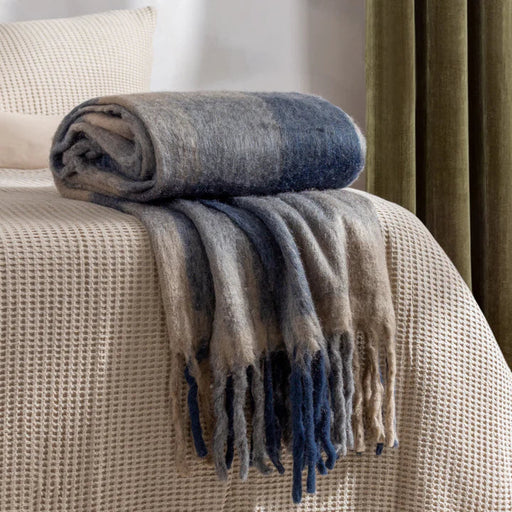 Rayston Throw, Stripe, Flint Black