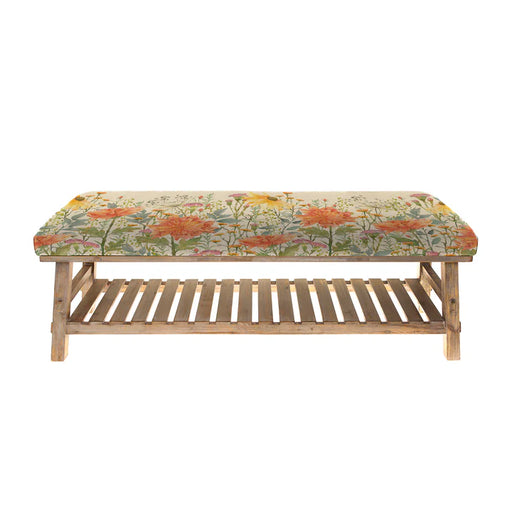 Delamere Rupert Cotton-Linen Bench - Linen - 48cm