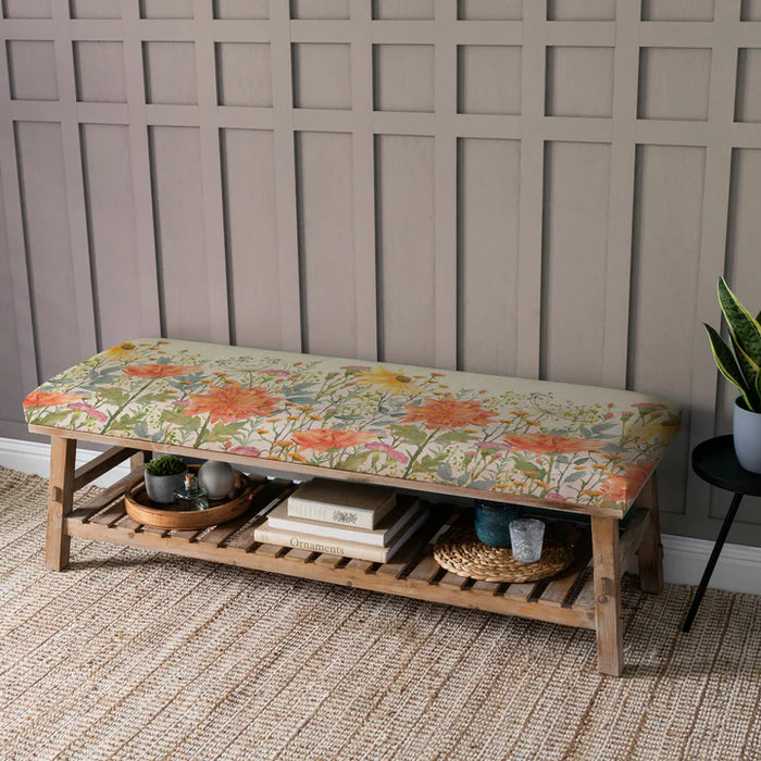 Delamere Rupert Cotton-Linen Bench - Linen - 48cm