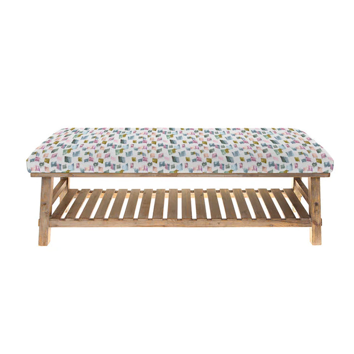 Arwen Rupert Cotton-Linen Storage Bench - 48cm