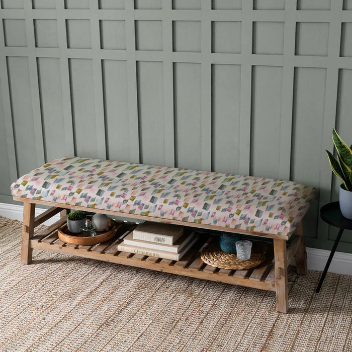 Arwen Rupert Cotton-Linen Storage Bench - 48cm