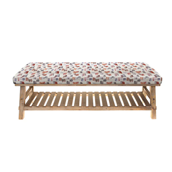 Arwen Rupert Cotton-Linen Storage Bench - 48cm