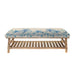 Cozzo Cotton-Linen Storage Bench in Cobalt - 46cm