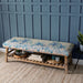 Cozzo Cotton-Linen Storage Bench in Cobalt - 46cm