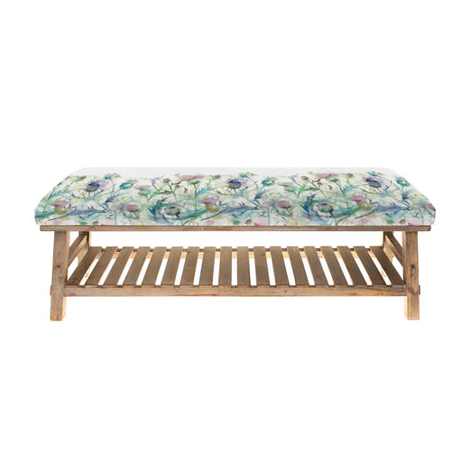 Cirsium Cotton-Linen Storage Bench in Damson - 48cm