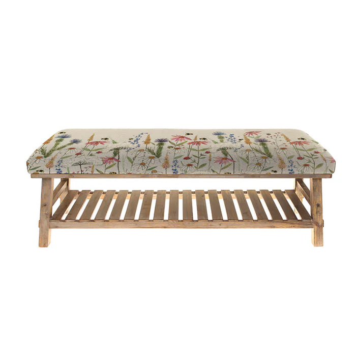 Hermione Rupert Cotton-Linen Storage Bench - 48cm