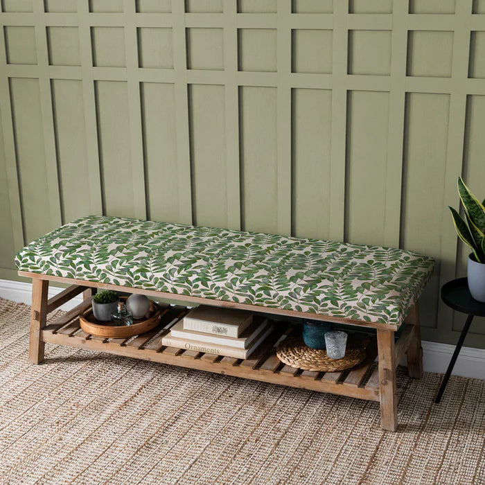 Rowan Rupert Cotton-Linen Storage Bench - Apple - 48cm