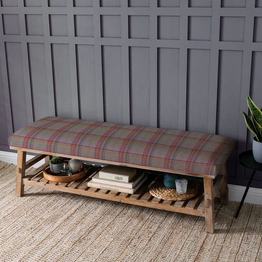 Tavistock Rupert Wool Storage Bench - Loganberry - 48cm