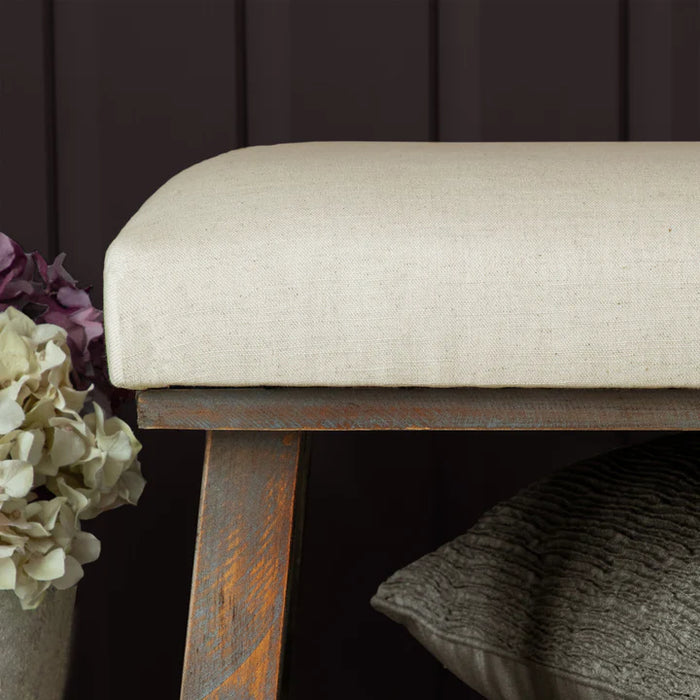 Tivoli Rupert Linen Storage Bench - 48cm