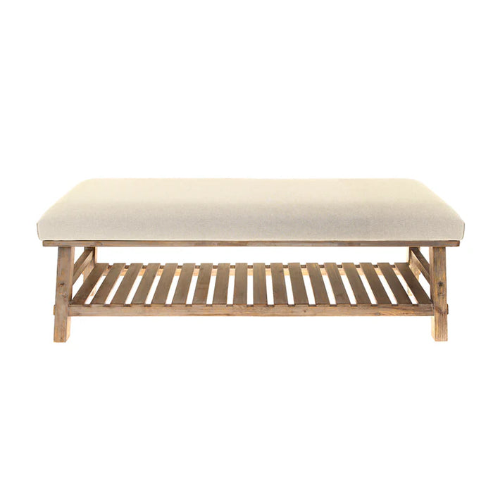 Tivoli Rupert Linen Storage Bench - 48cm