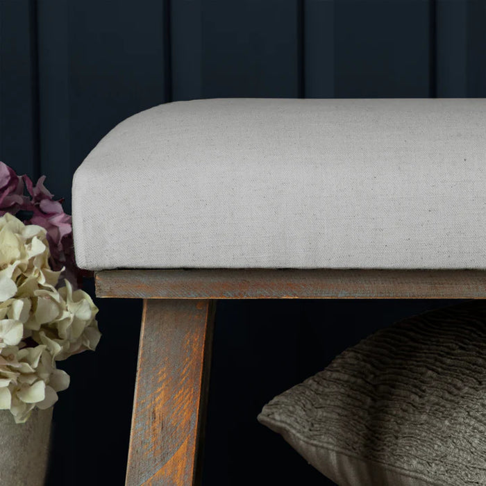 Tivoli Polyester-Viscose Blend Storage Bench in Silver - 138 x 48cm