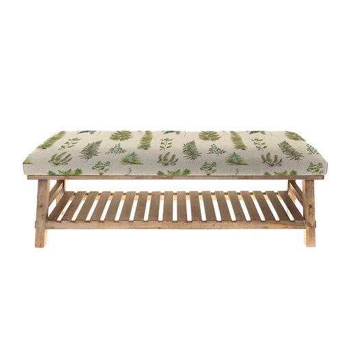 Verbena Rupert Cotton-Linen Bench - Linen - 48cm