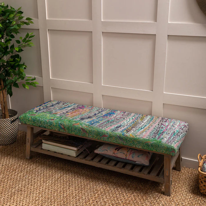 Whimsical Tale Rupert Cotton-Linen Storage Bench - Dawn - 48cm